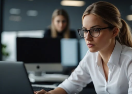 Uma gestora está monitoramento o desempenho da equipe externa